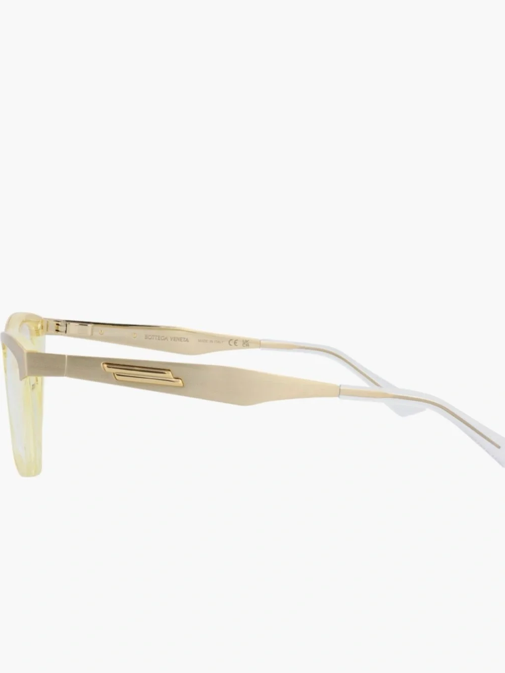 Bottega Veneta Gold Gold Transparent Optical Glasses